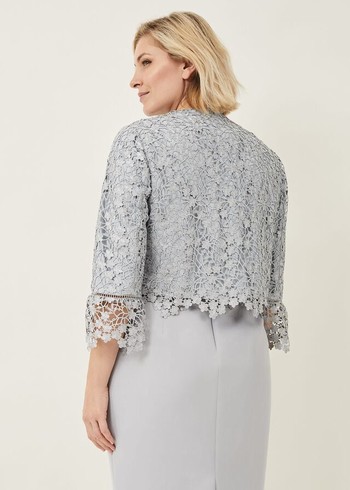 Phase Eight Mariposa Lace Occasion Jackets Grey Australia | GH7821034